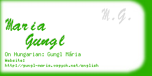 maria gungl business card